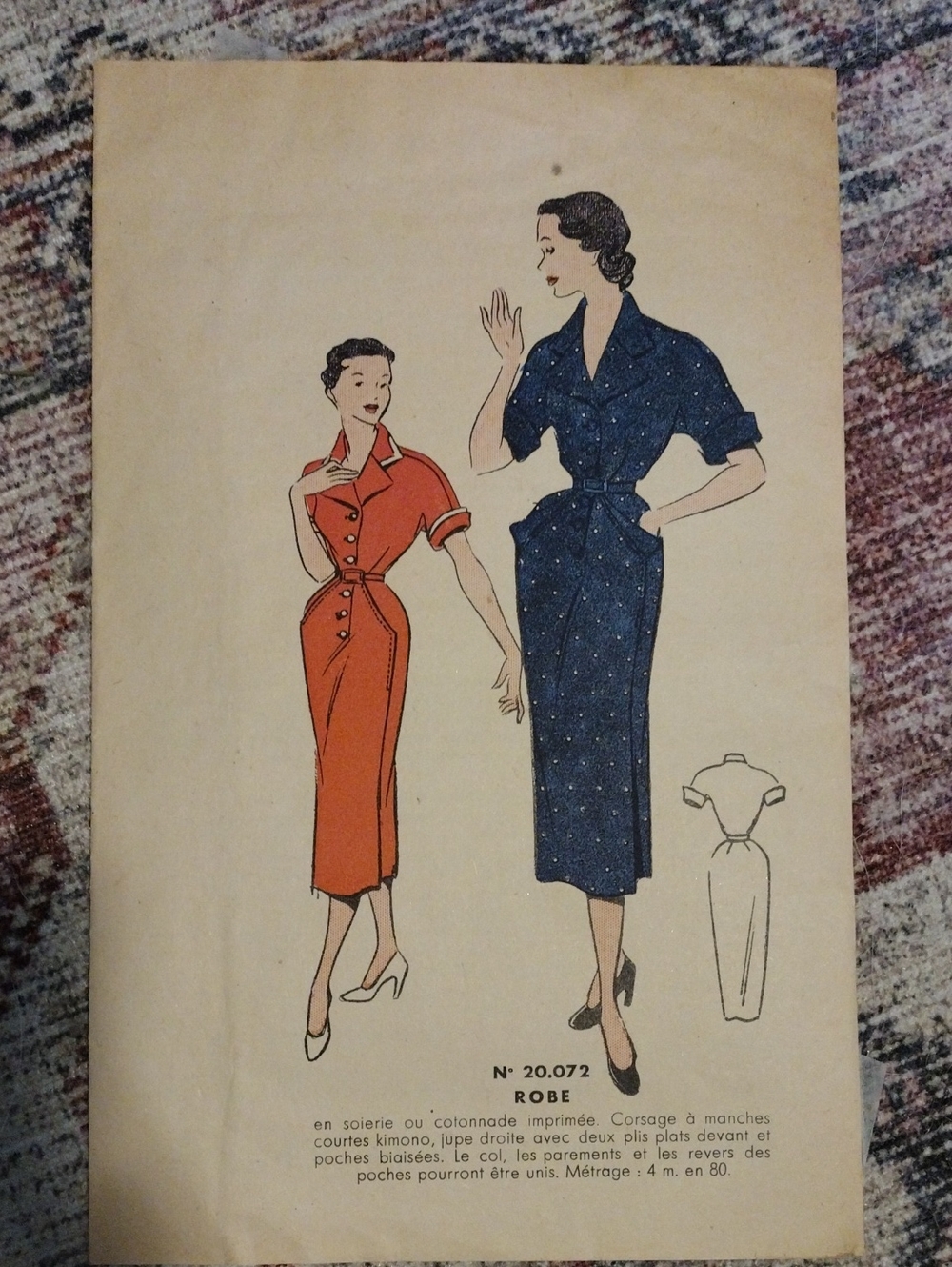 Vintage French Dress Pattern